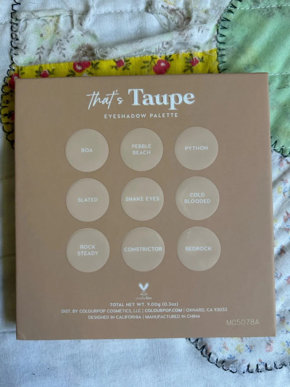 NWT ColourPop “That’s Taupe” Eyeshadow Palette